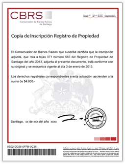 Estudio de títulos en chile registro de propiedad