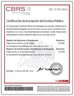 Estudio de títulos en chile Escritura pública